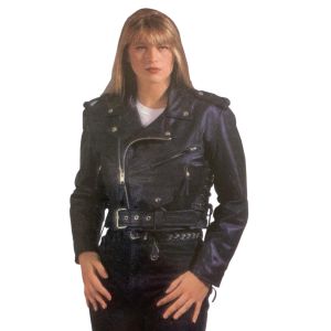 Ladies Classic Side Laces Motorcycle Fashion Jacket