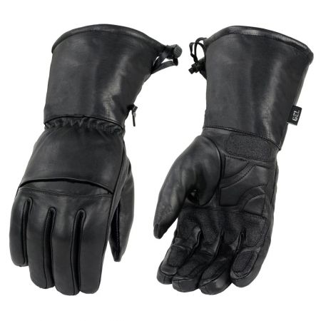 Mend Black Leather Waterproof Gel Palm Gloves