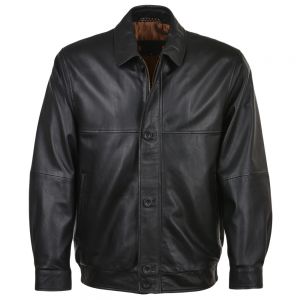 Mens Loose Fit Black Bomber Jacket