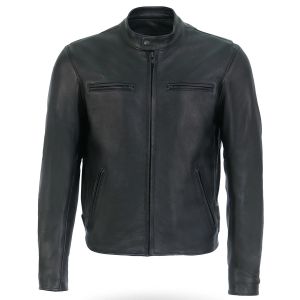 Naked Cowhide Leather Motorcycle Racer Jacket